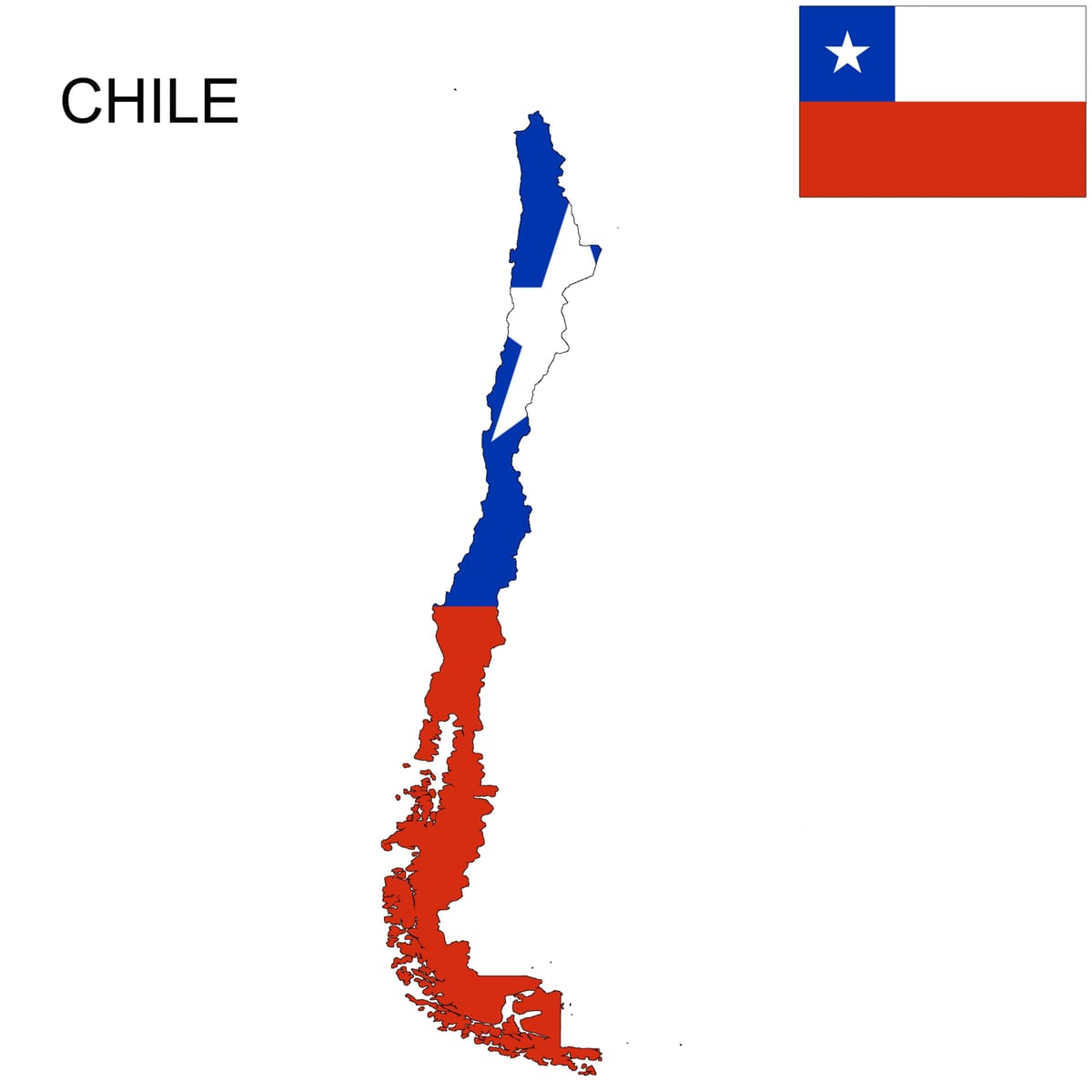 Chile harta flag