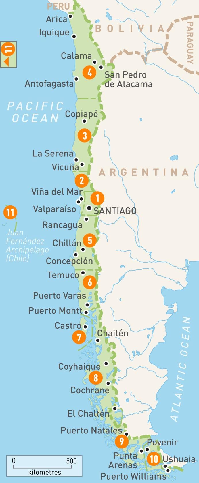 Chile provincii hartă
