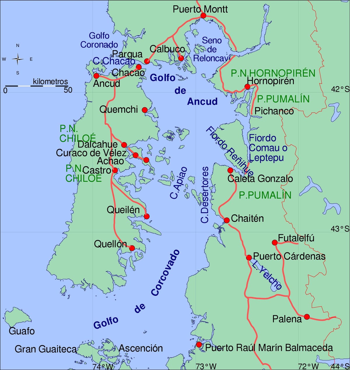 Harta chiloe Chile
