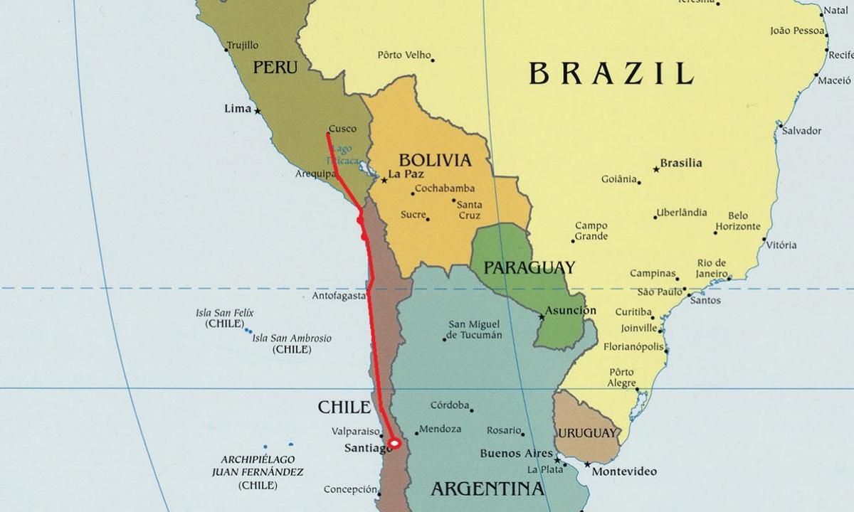 Harta nordul Chile