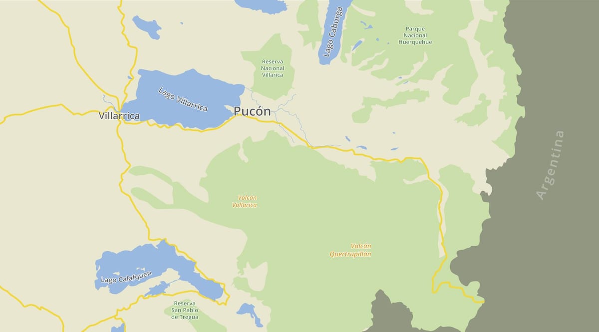 Harta pucon, Chile