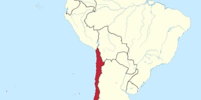 Chile în america de sud hartă