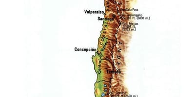 Harta Chile topografice