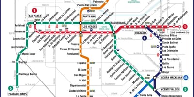 Hartă de metrou Chile