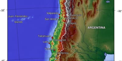 Munții din Chile hartă