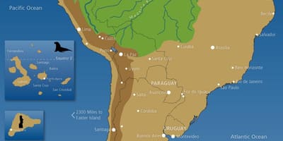 Harta munții anzi din Chile