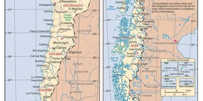 Harta de Chile cu orașe