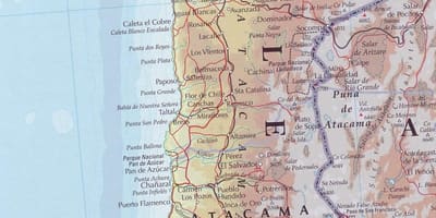 Harta Chile drum 