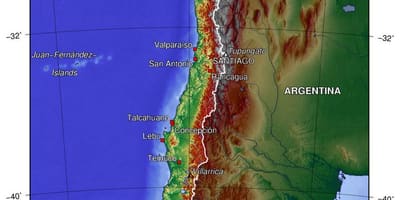 Chile geografie hartă