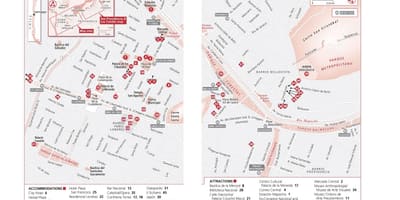 Centrul orașului santiago de Chile hartă
